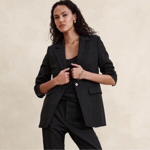 NWT! Banana Republic Black Siena Italian Wool Blazer - Multiple Sizes